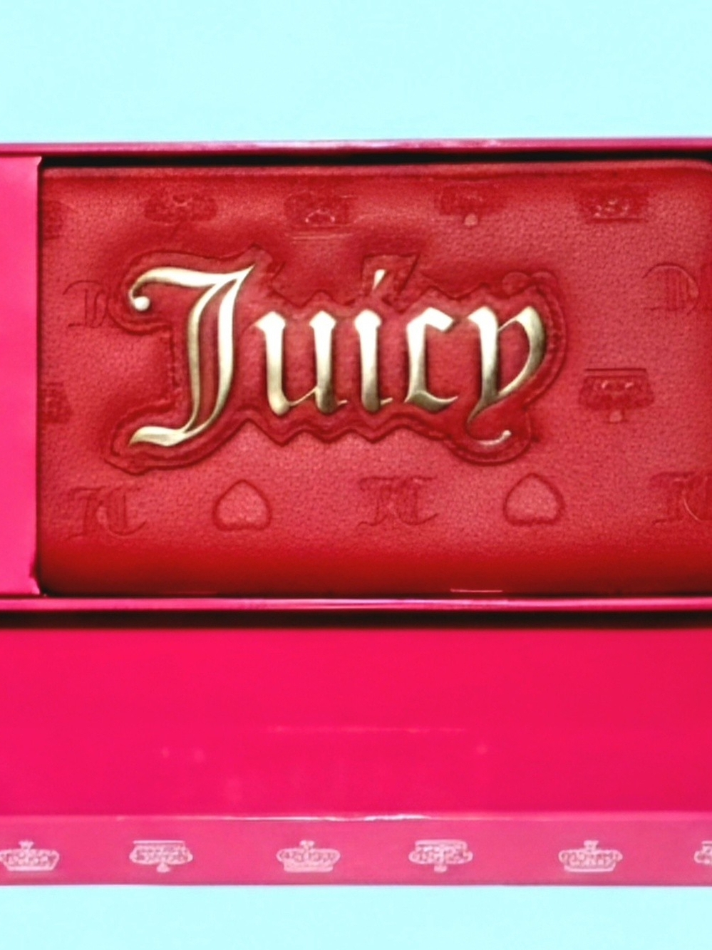 Juicy Couture Wallet-Red w/"Juicy" in Gold Lettering